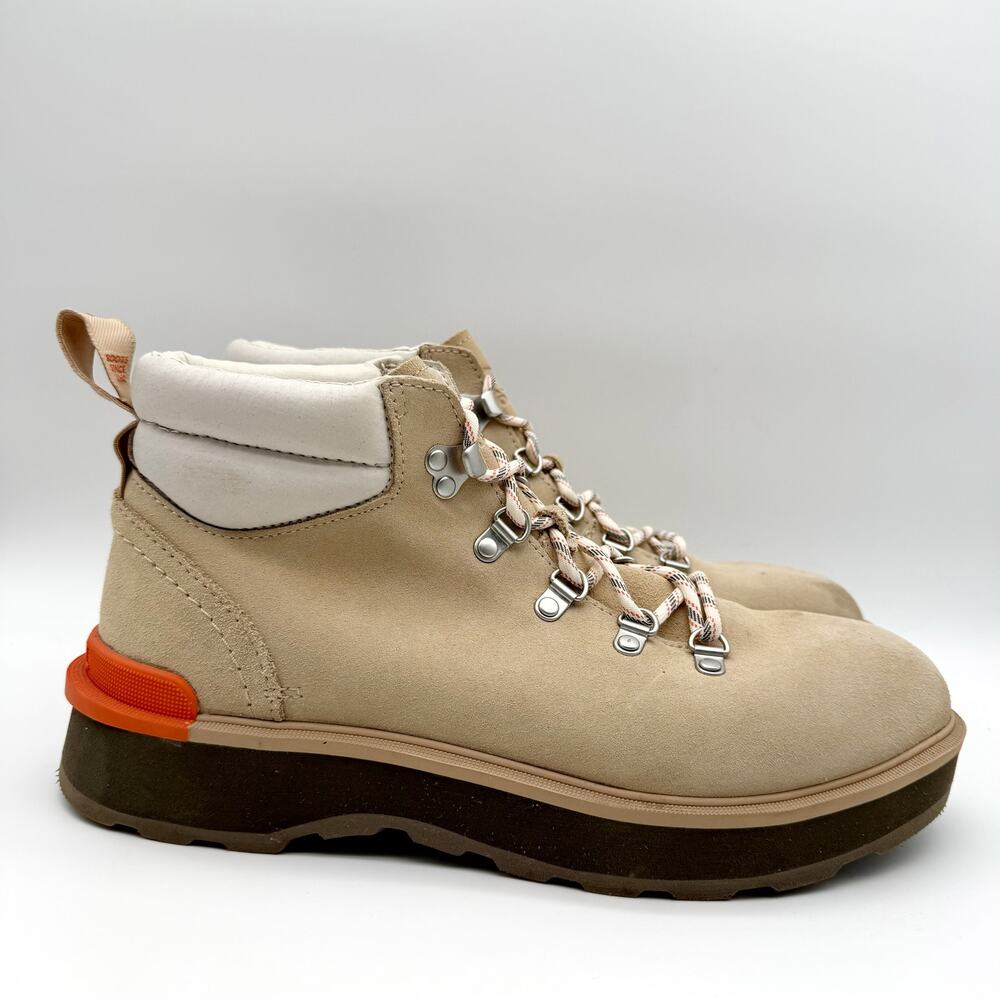 Sorel Womens Hi-Liner Hiker Ankle Boot US 11 EU 42 Tan Brown Leather GUC